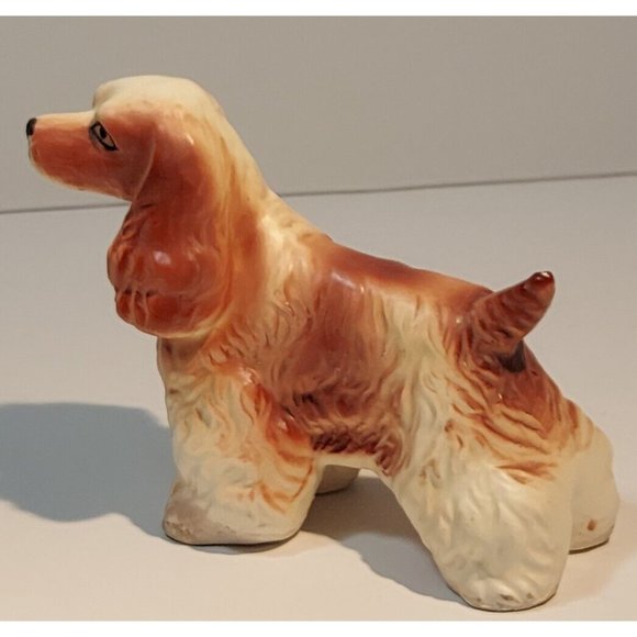 Vintage Porcelain Cocker Spaniel Dog Figurine Fine Quality 4.5" long - Picture 4 of 7